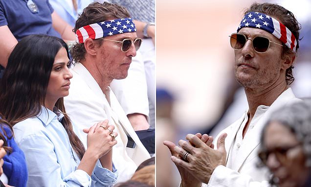 Matthew McConaughey and his wife Camila lead stars at US Open