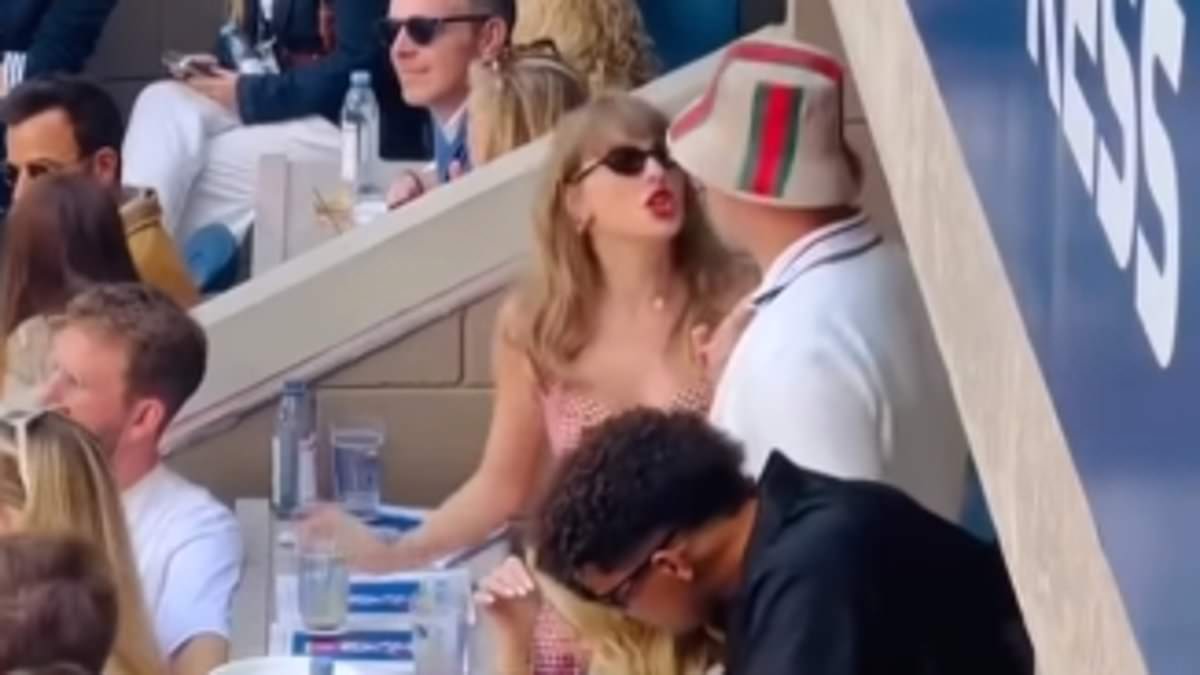 Taylor Swift and Travis Kelce belt out iconic 'love' song at US Open as couple continue charm offensive amid shock 'split contract' drama