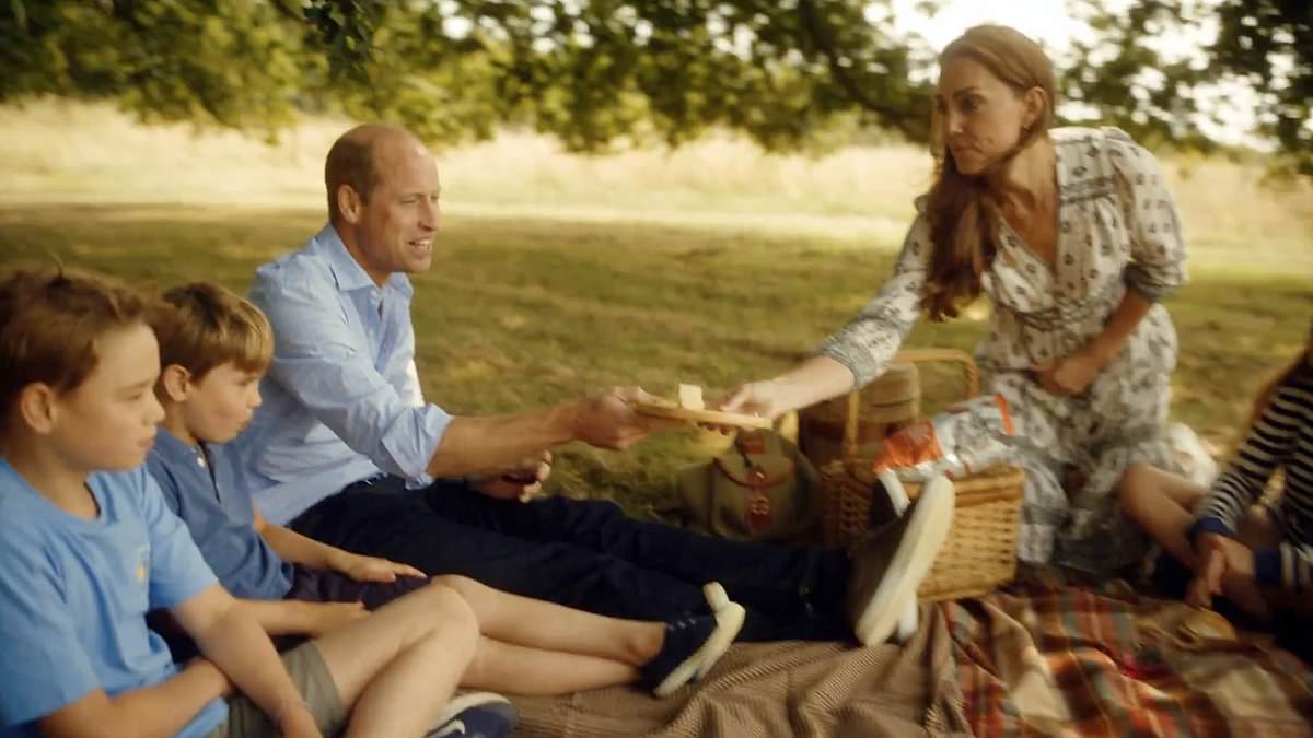 The Royal Family's love for the outdoors: How Kate's video with William and their children spending time together on picnic blankets echoes the late Queen and her family at Balmoral in 1960