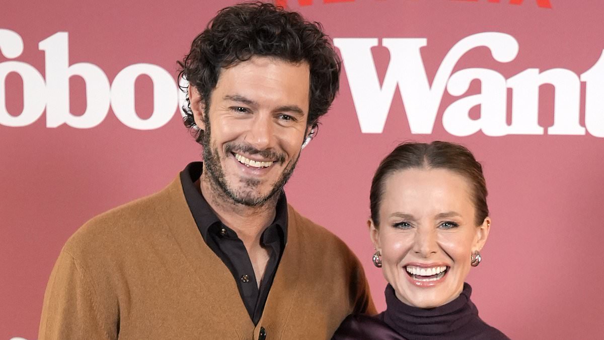 Kristen Bell wows in elegant burgundy frock with Adam Brody at Netflix's Nobody Wants This event in LA