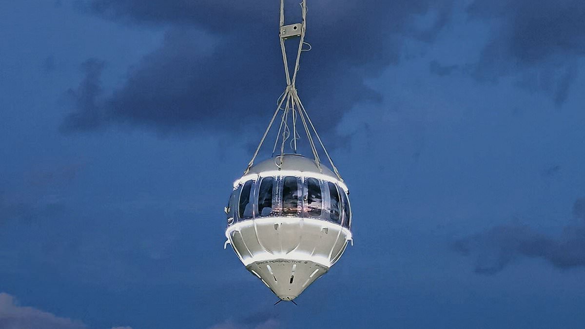 First-of-its-kind space balloon  launches in Florida - fitted with luxury bar, recliner seats and out of this world views