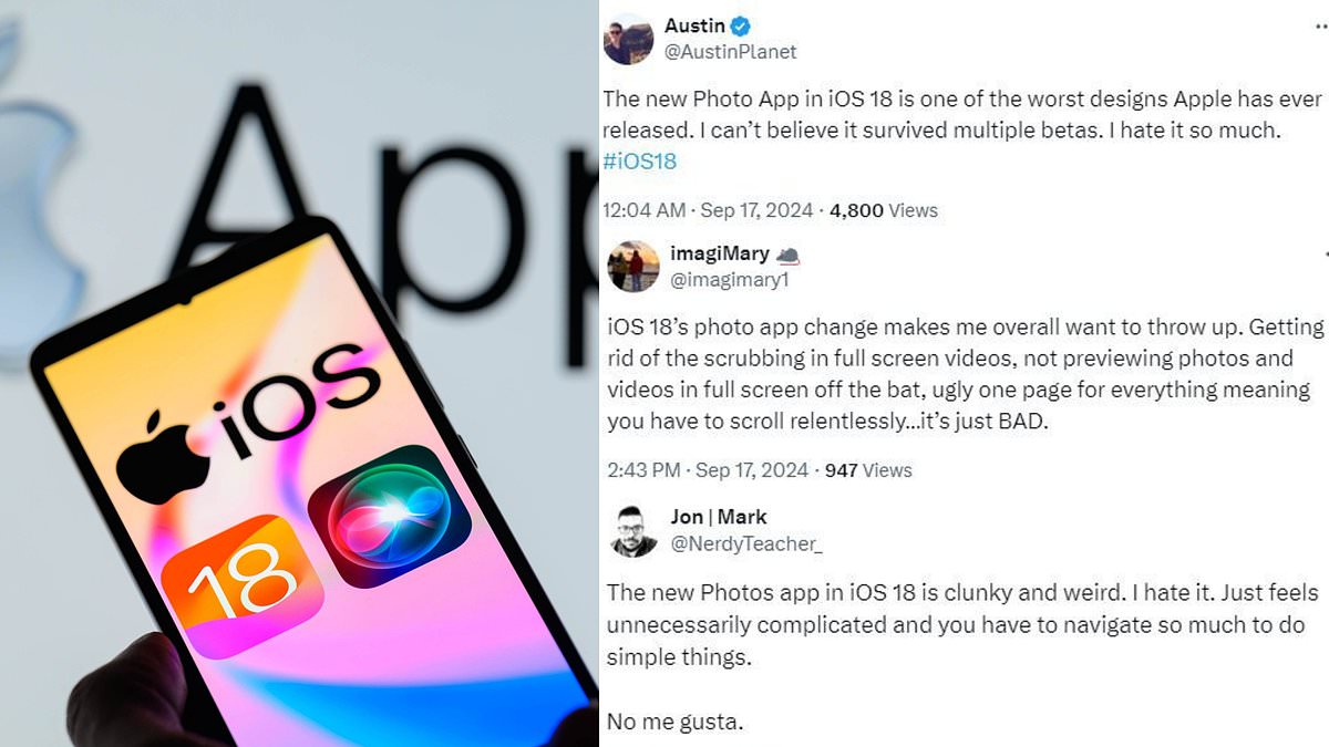 iPhone users SLAM the new iOS 18 software update - with one venting 'it makes me want to throw up'