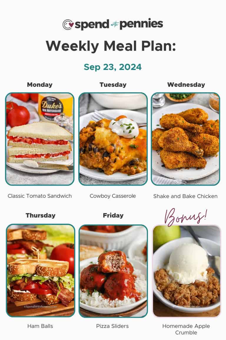 Weekly Meal Plan Sep 23, 2024