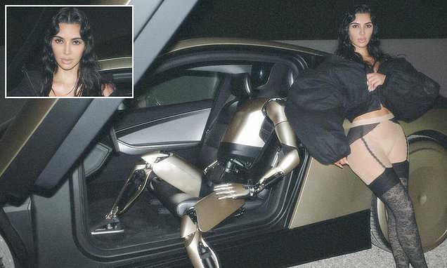 Kim Kardashian's 'weird' photo-shoot with Elon Musk's $30K Tesla Bot