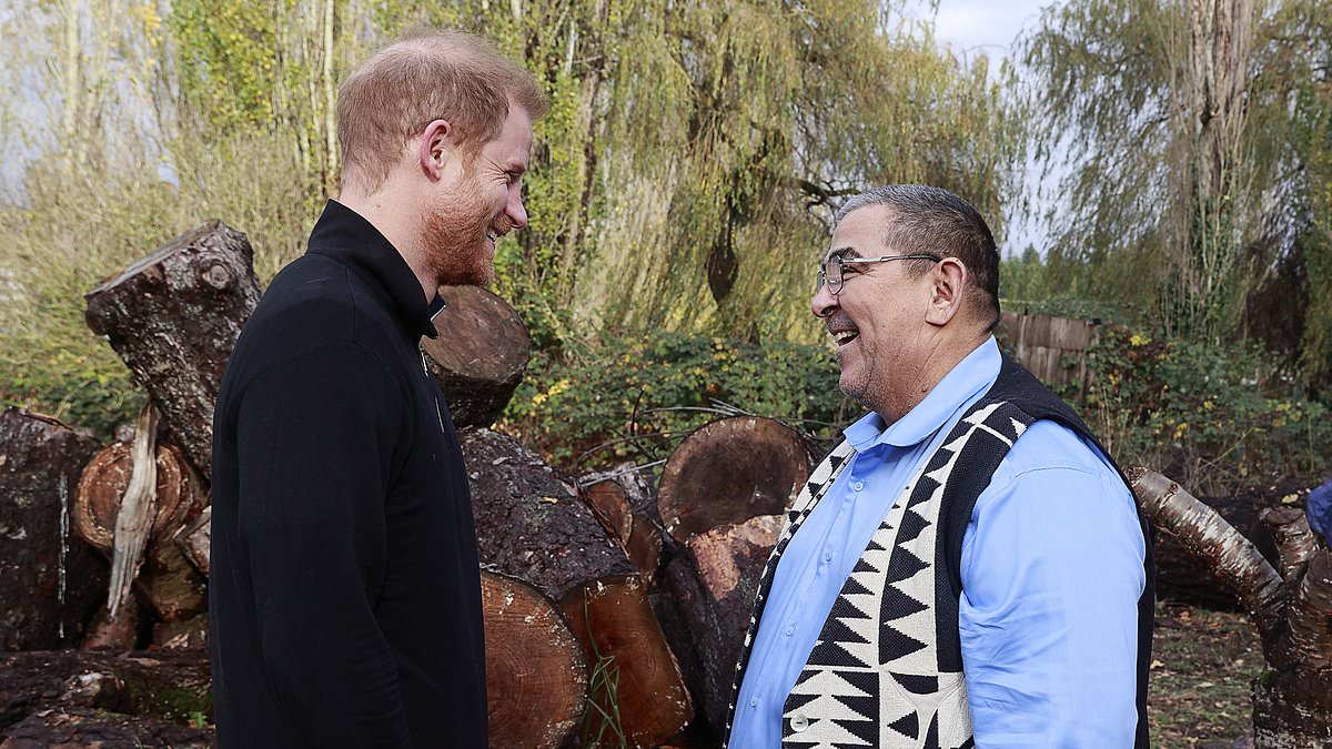 Prince Harry meets with First Nation Canadians as he prepares for the Invictus Games in Vancouver