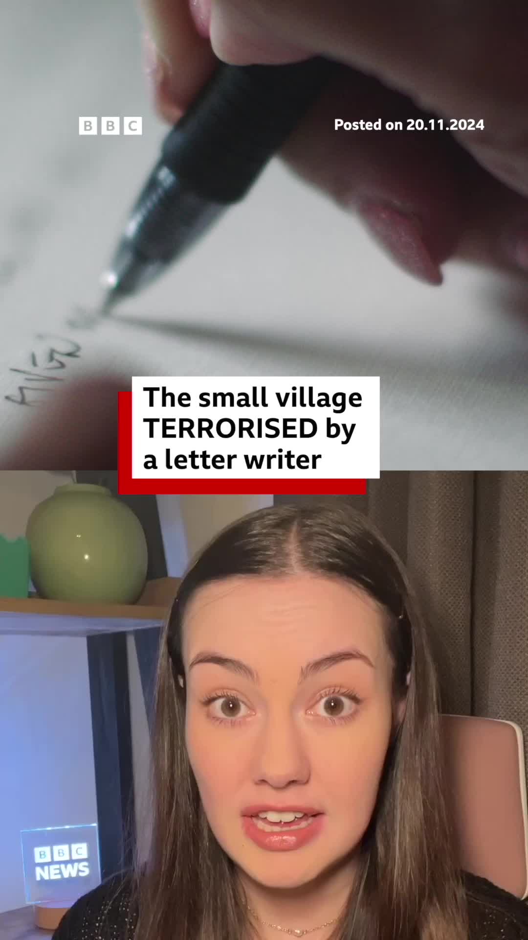 The letters have seen Shiptonthorpe dubbed a "village of poison". #Shiptonthorpe #Sussex #England #WickedLittleLetters #OliviaColman #UK #BBCNews