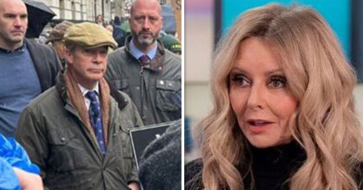 Carol Vorderman slams 'cosplay' farmer Nigel Farage as protest argument rages on