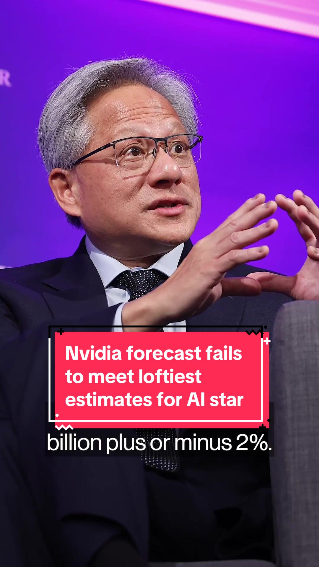 #Nvidia delivered a revenue forecast that failed to meet the highest expectations, showing that its dizzying AI-fueled growth run has its limits. Fiscal fourth-quarter sales will be about $37.5 billion, the company said in a statement Wednesday. Though the average analyst estimate was $37.1 billion, according to data compiled by Bloomberg, projections ranged as high as $41 billion. #tech #stocks #finance #investing #money