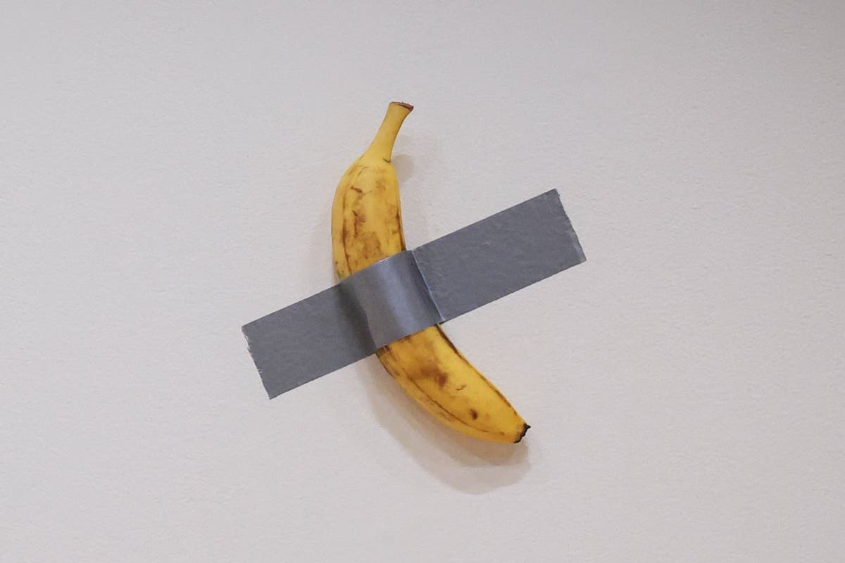 Banana duct-taped to wall bought at art auction for $6.2m by crypto mogul