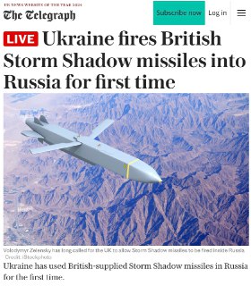 🎬🖼 JUST IN - Ukraine fires British missiles into Russia. https://www.disclose.tv/id/x2pyk1jlbv/ @disclosetv