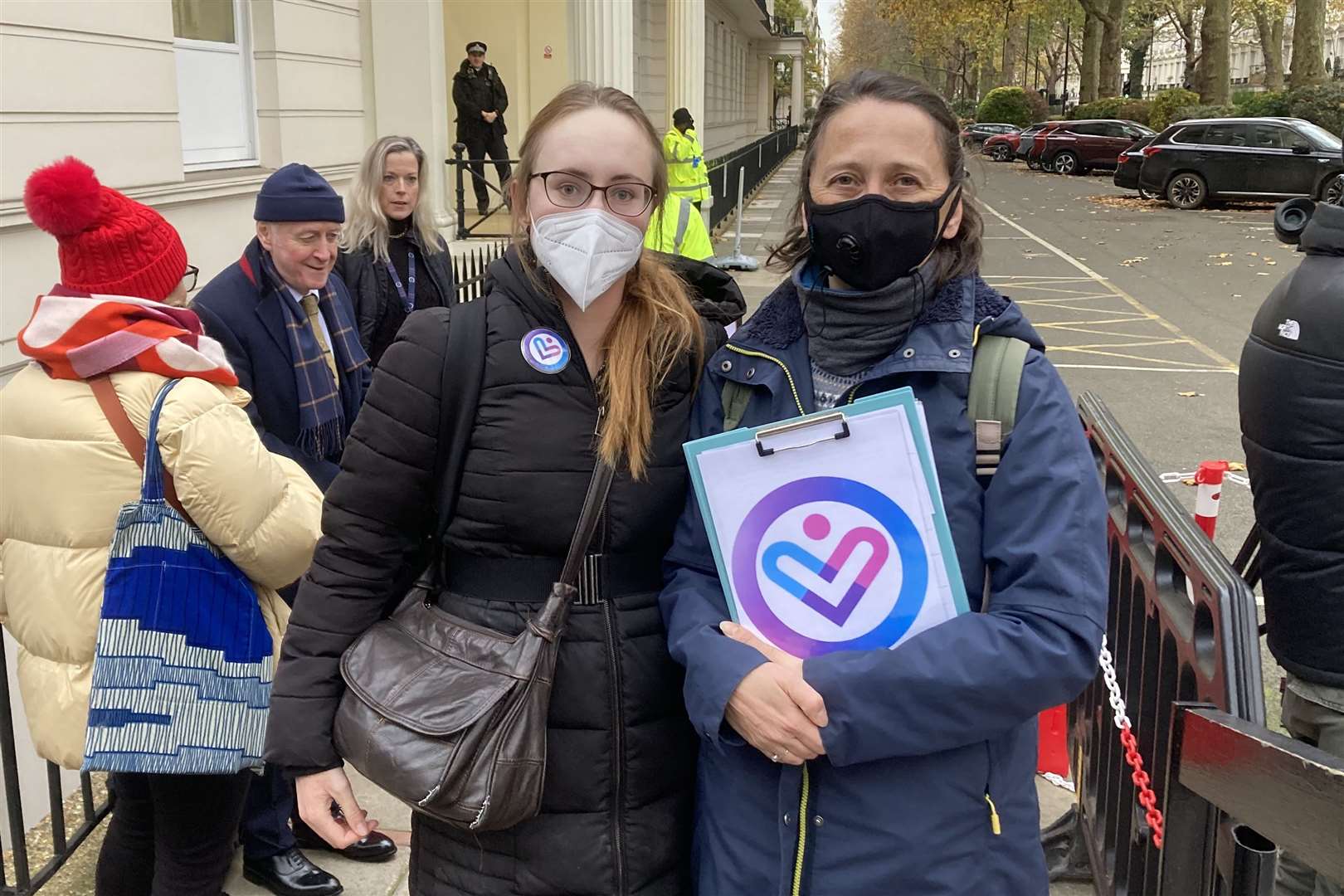 Bereaved families demonstrate outside UK Covid-19 Inquiry