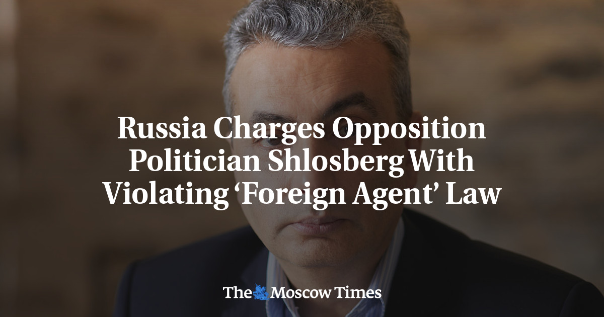 Russia Charges Opposition Politician Shlosberg With Violating ‘Foreign Agent’ Law