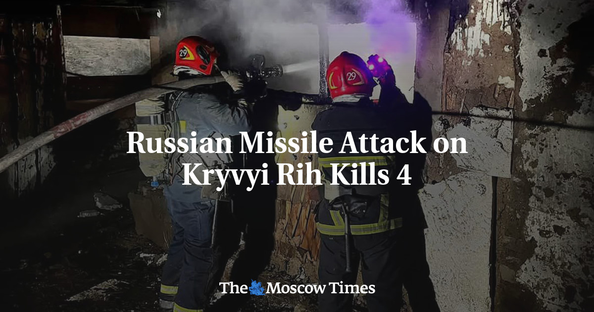 Russian Missile Attack on Kryvyi Rih Kills 4