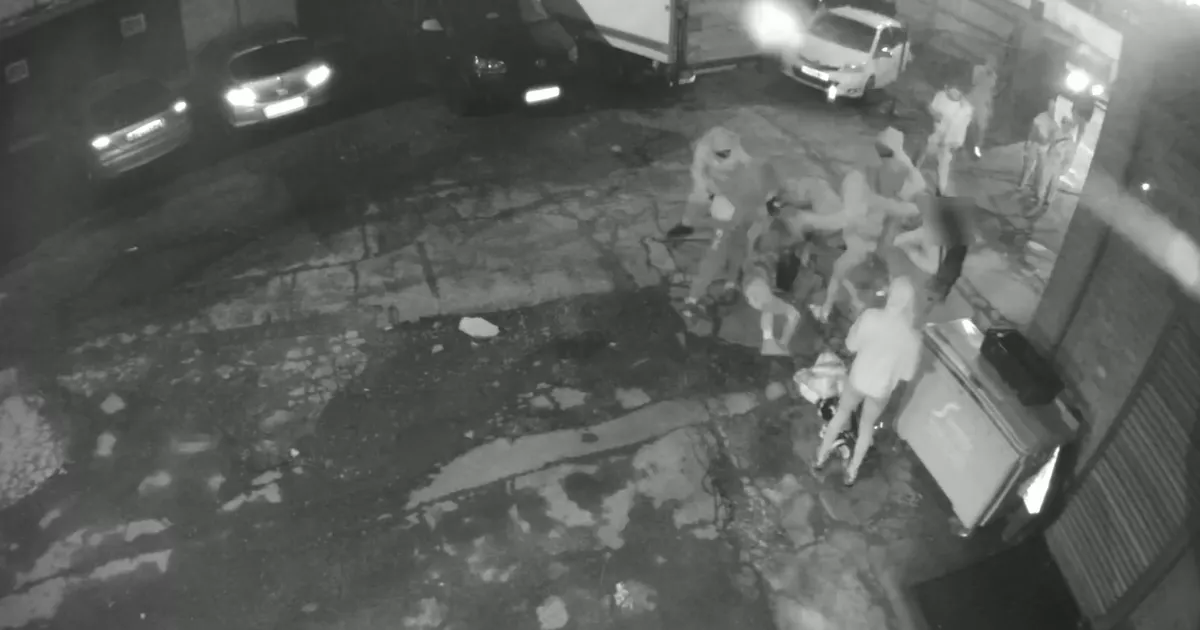 Horrifying CCTV shows moment youths jump transgender teenager