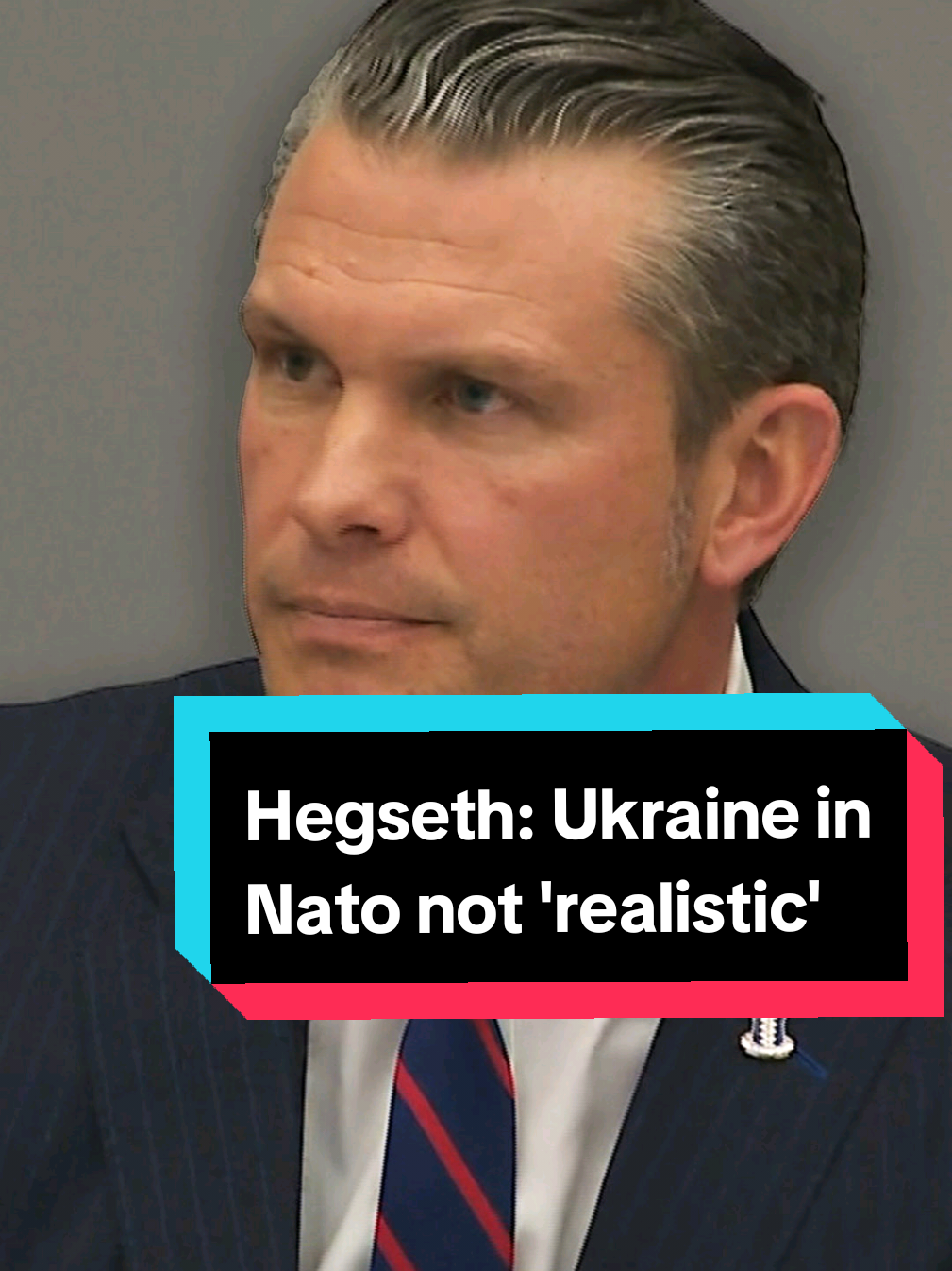 US Defence Secretary Pete Hegseth says Ukraine joining Nato is not a 'realistic outcome' to any peace settlement with Russia. Speaking to Nato partners, Hegseth adds it would also be 'unrealistic' to seek a return to Ukraine's pre-2014 borders, while also promising US troops would not be on the ground in the country.  #Ukraine #US #Russia #Hegseth #Trump #C4News