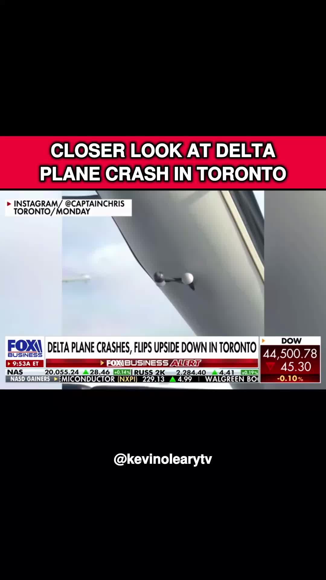 It looks like the undercarriage on the right wing broke the wing hit the runway maybe a snowbank broke off, caught fire and flipped over. Those people getting out like that is fantastic. It's incredible and rare. Great construction.