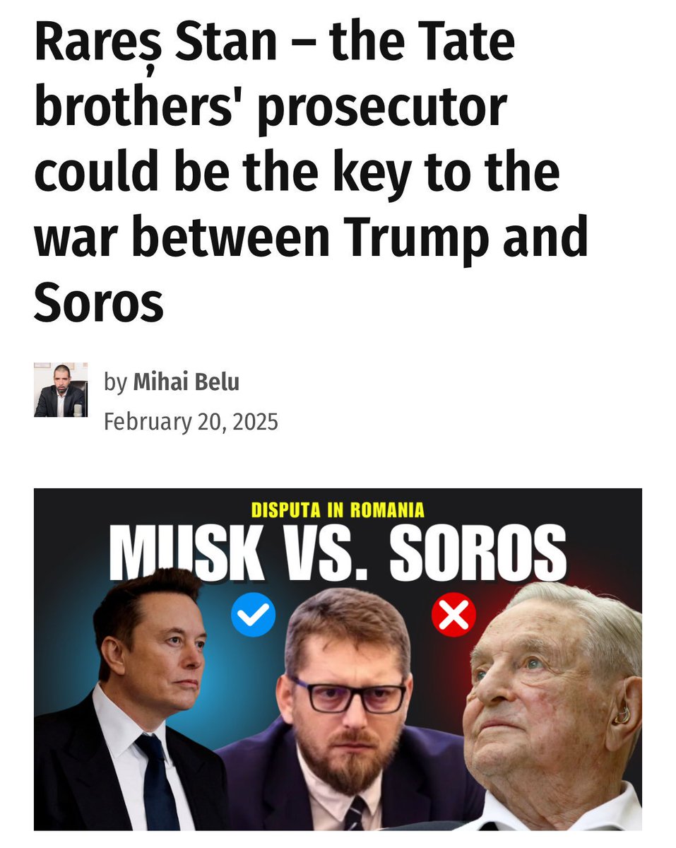 The Romanian prosecutor who put Tristan and I in jail was trained by the Soros network. Rareș Stan seems to be the link between multiple events with implications in the battle between conservatives and globalists. The Tate brothers disappeared from social media at the beginning…