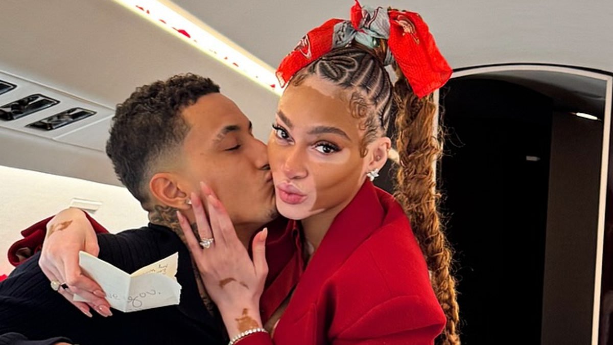 Winnie Harlow is engaged! Model will wed basketball star Kyle Kuzma after he presented an 8.5 carat diamond ring