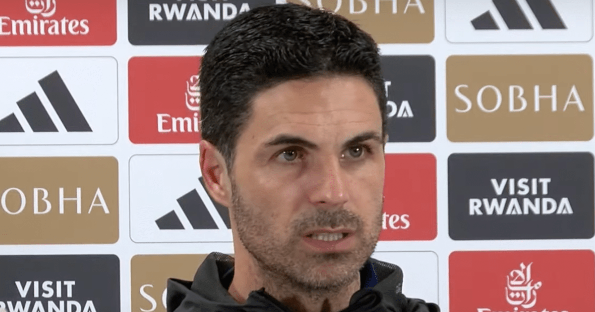 Mikel Arteta reacts after Arsenal discover their Champions League last-16 opponents