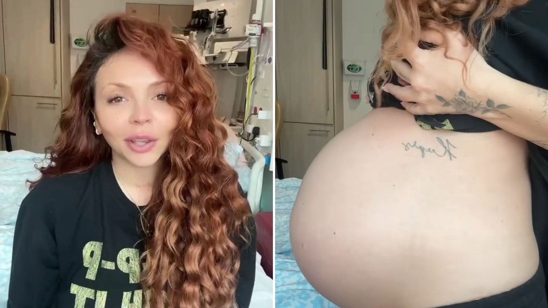 Jesy Nelson gives pregnancy update from hospital &amp; new look at bump