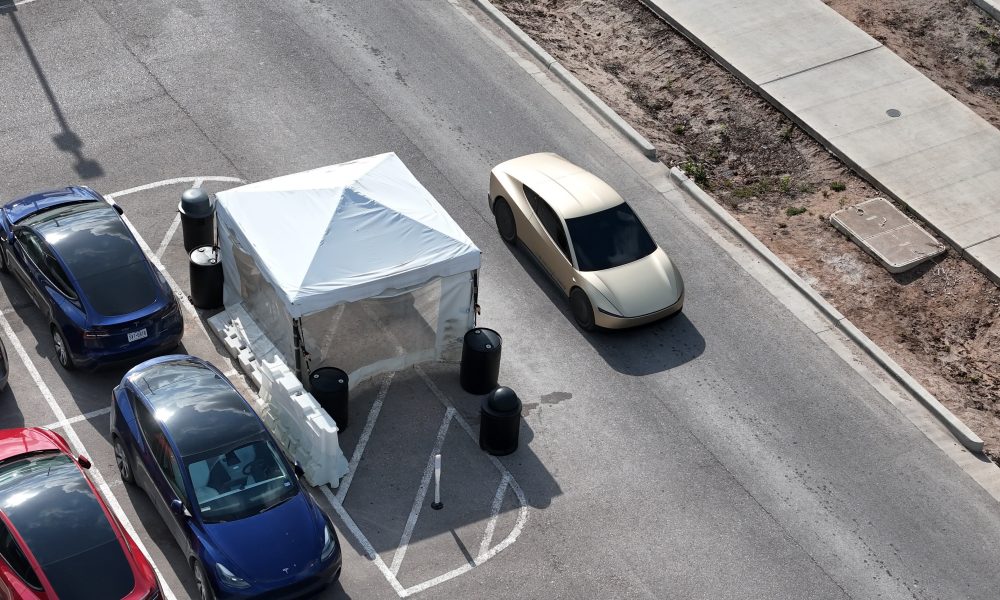 Tesla Cybercab no longer using chase vehicles in Giga Texas