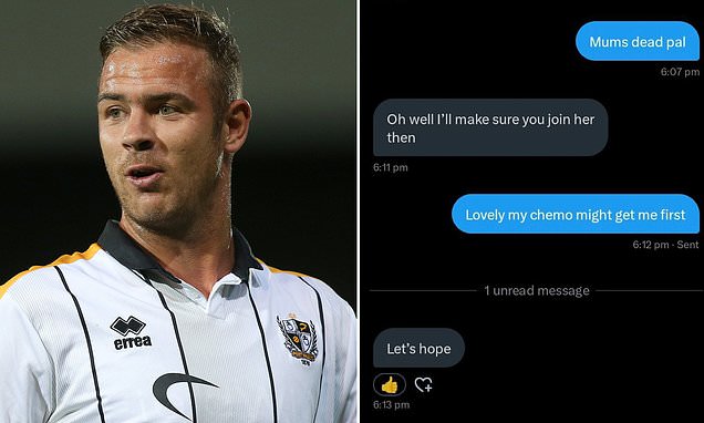 Footballer who threatened to 'punch f***ing head' of fan caught in row