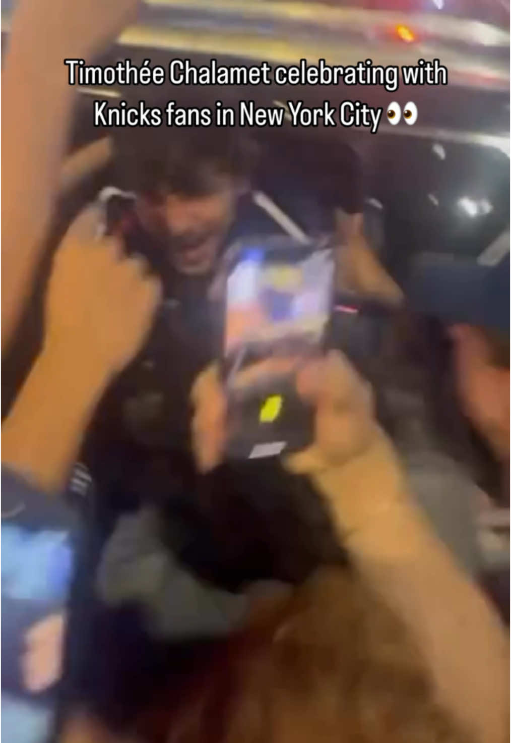 #TimotheeChalamet is for the people 😂 (via Bigknickenergy/IG) #newyorkcity #knicks
