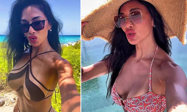 Nicole Scherzinger wows in an array of bikinis in sizzling video