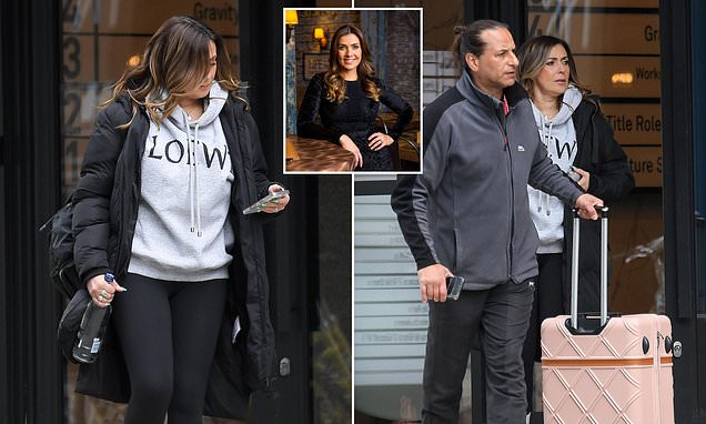 Kym Marsh is seen departing the Coronation Street studios