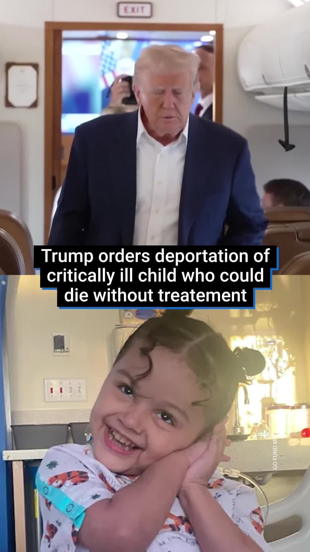 Donald Trump has ordered the deportation of a critically ill four-year-old Mexican girl, even though she could die within days of stopping treatment. Deysi Vargas and her daughter Sofia were given temporary humanitarian entry to the US in 2023 due to Sofia’s life-threatening short bowel syndrome. #Fyp #DonaldTrump #us #ustok #usnews #mexico #humanatarian #shortbowelsyndrome