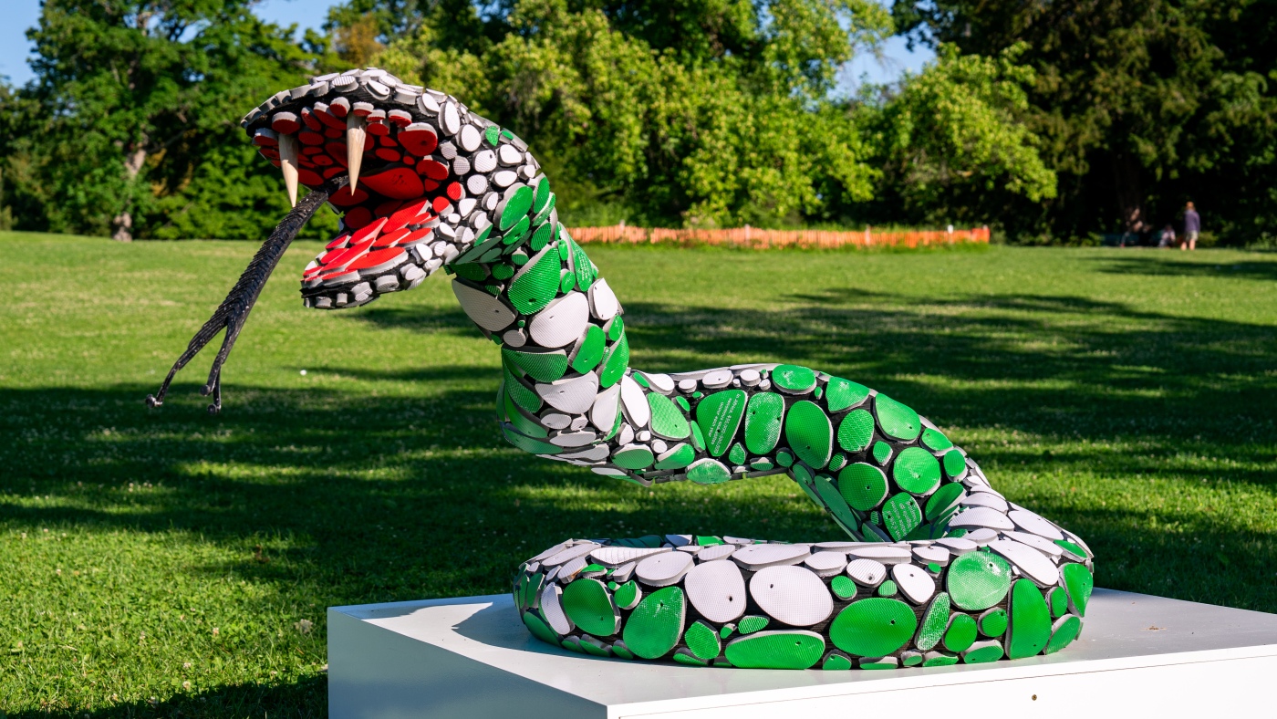 Why giant statues of snakes popped up in Geneva