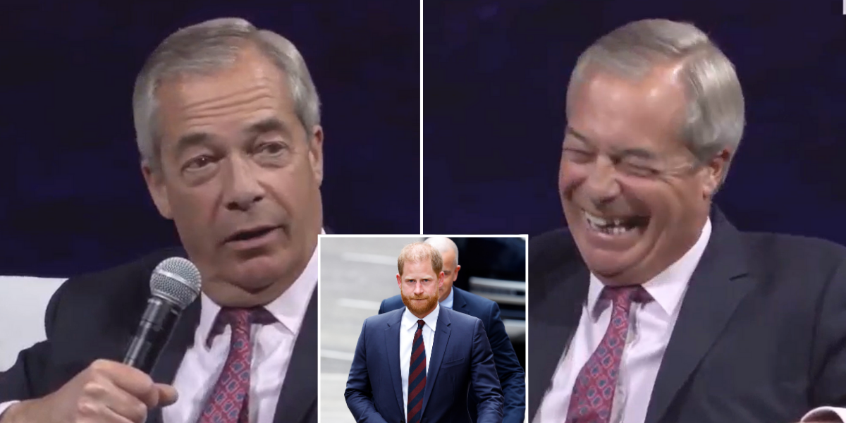 Nigel Farage makes jibe at Prince Harry in US speech