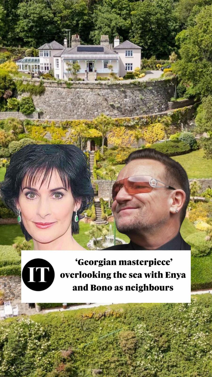 Mount Mapas, a large detached house overlooking the sea between Victoria Road and Vico Road, Killiney, Co Dublin, made headlines when it sold at auction for £2.3 million in 1997 – £900,000 over its pre-auction guide price. Lisney auctioneer Tom Day told the bidders that day that they were unlikely to see “another house like it this century”. Twenty-eight years later, in the 21st century, Lisney agent Rory Kirwan has put a guide price of €10 million on Mount Mapas, calling it “a once-in-a-generation opportunity to own a coastal Georgian masterpiece”. #bono #u2 #enya #kiliney #property #dublin #ireland