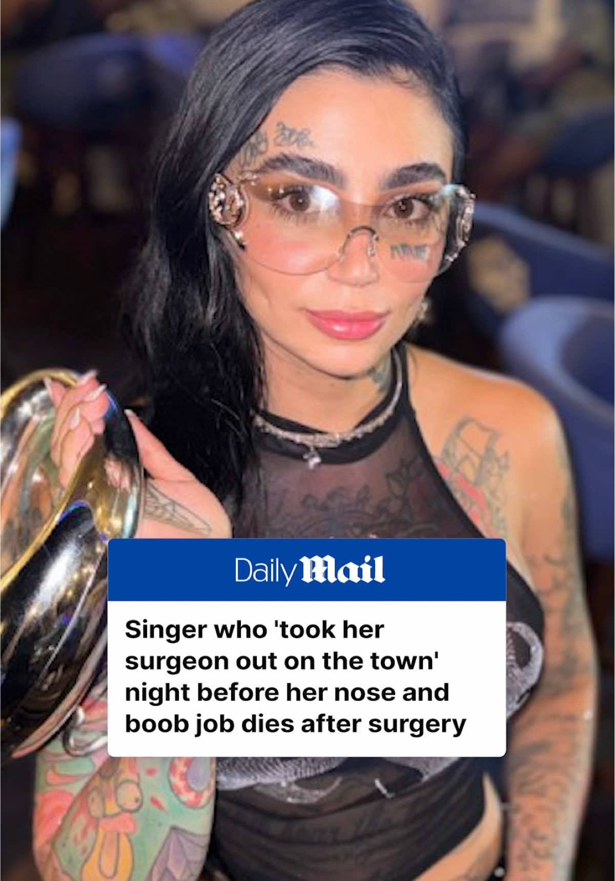 A singer who died hours after undergoing plastic surgery allegedly went on a boozy night out with her surgeon the night before going under the knife. Tap the link for the full story on DailyMail.com. Link in bio. #news #plasticsurgery #turkey #rip