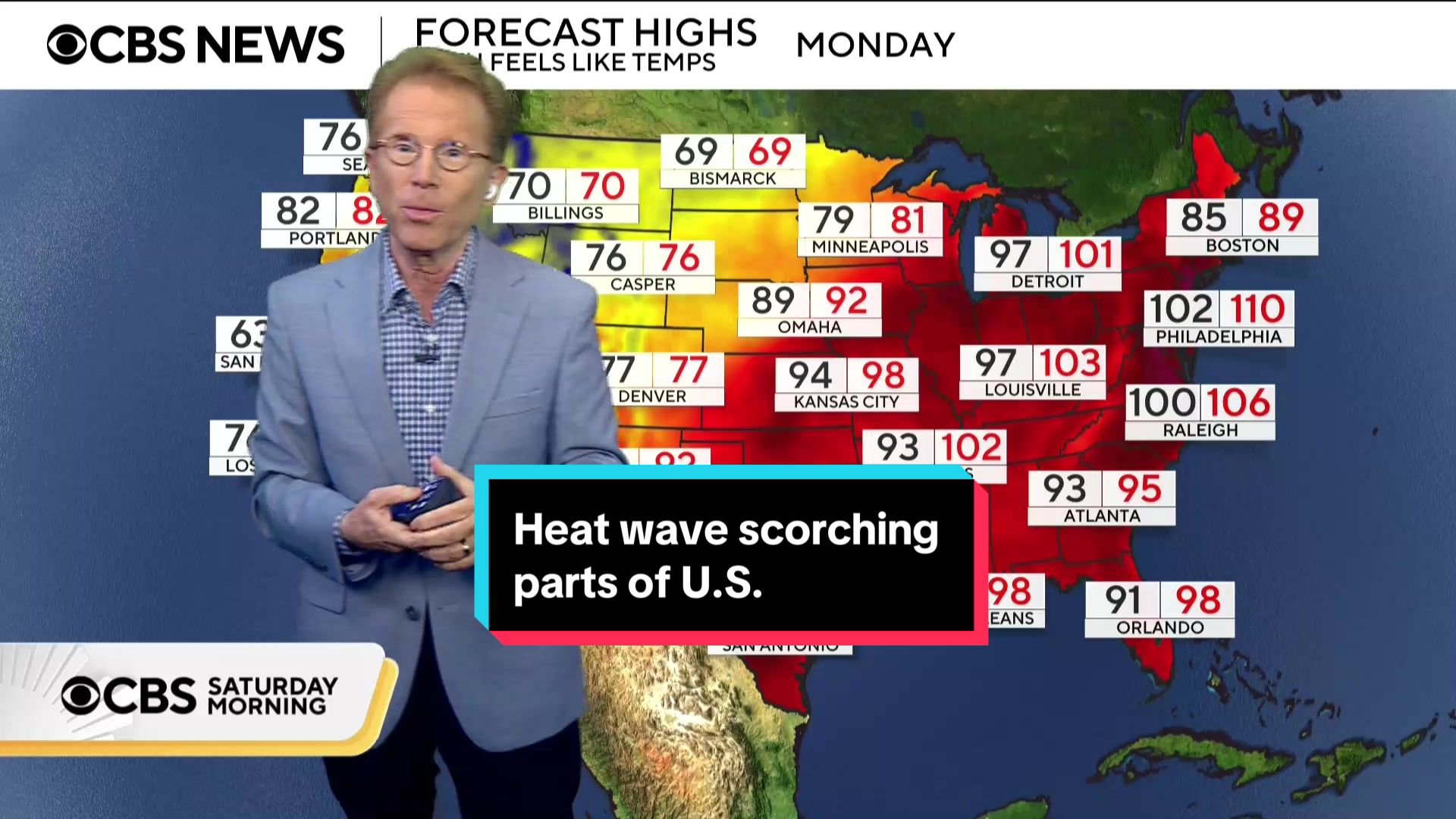 A sprawling heat dome is bringing scorching temperatures across the U.S. @CBS New York Meteorologist John Elliott is tracking the extreme heat that's bringing triple-digit temperatures to some states. #weather #meteorologist #forcast #weathertok #heat #summer #heatwave