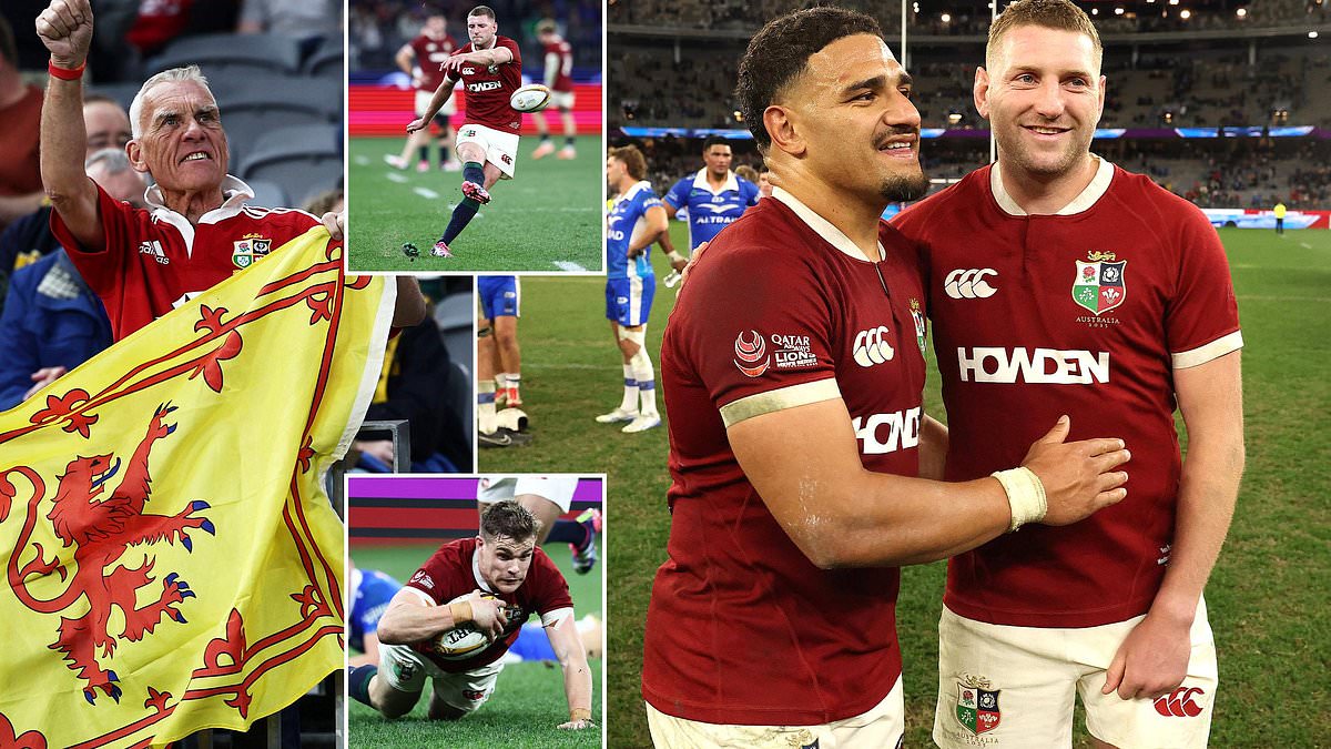 Rock star Finn front and centre as he hits the high notes with Lions Down Under