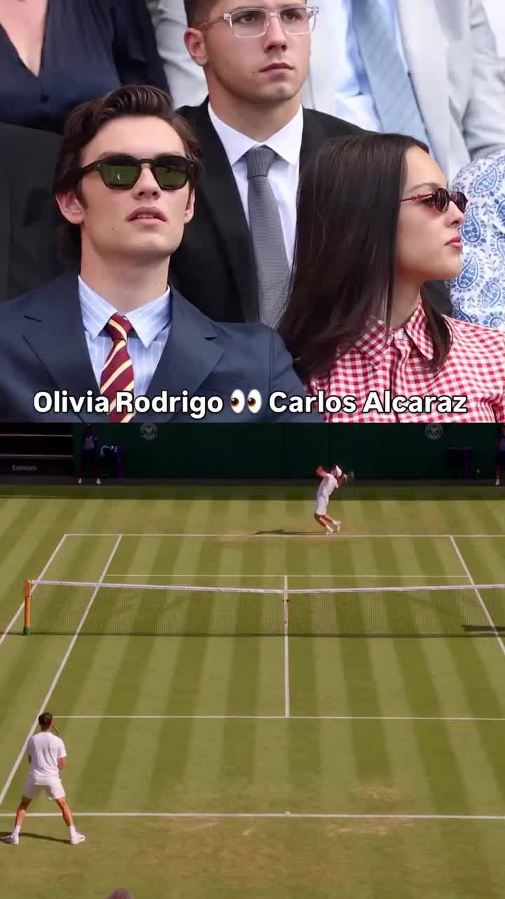 Wimbledon is always a good idea right 🤭 (via @wimbledon) #tennis #oliviarodrigo #carlosalcaraz