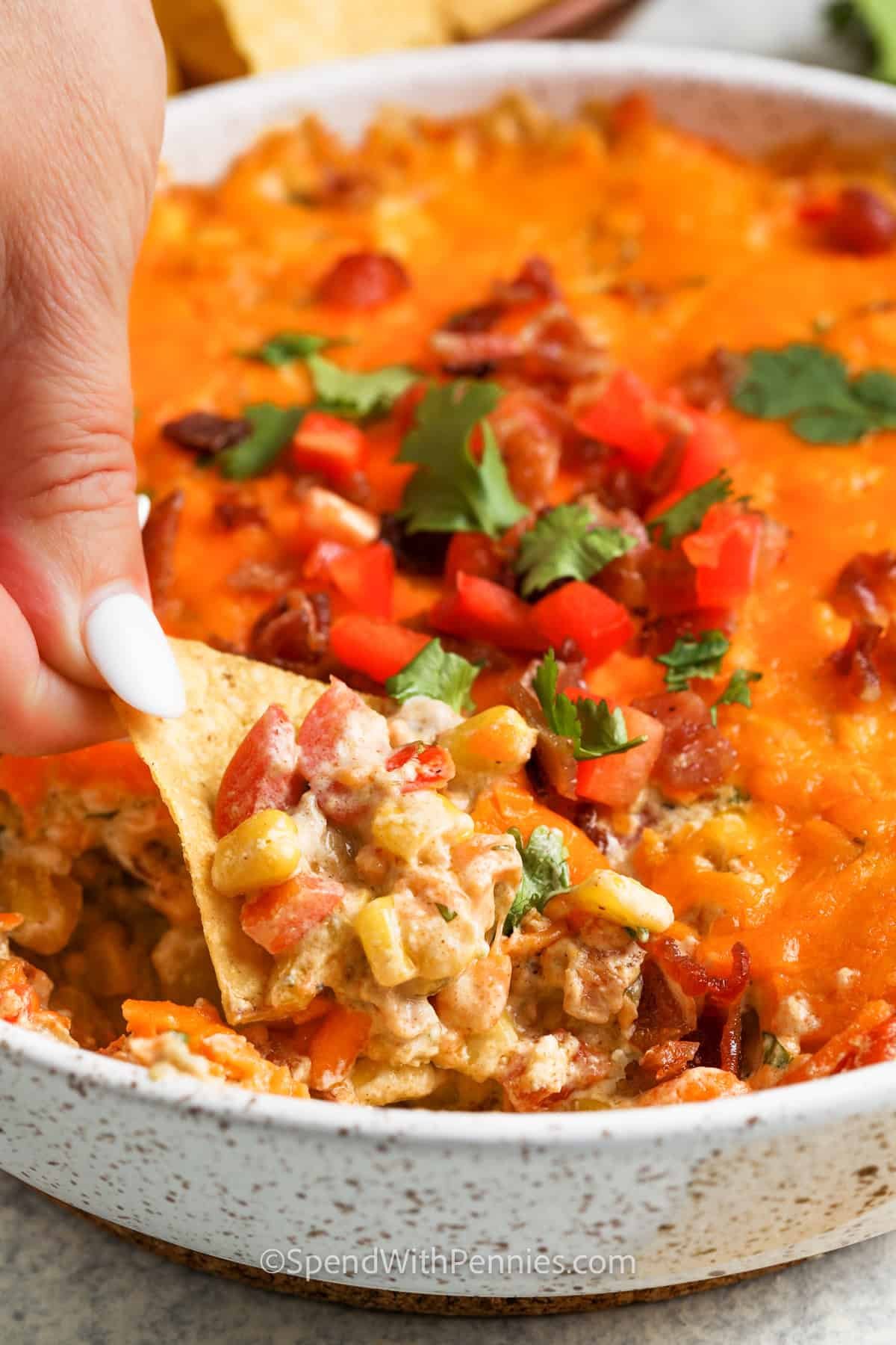 Easy Creamy Corn Dip for a Crowd!
