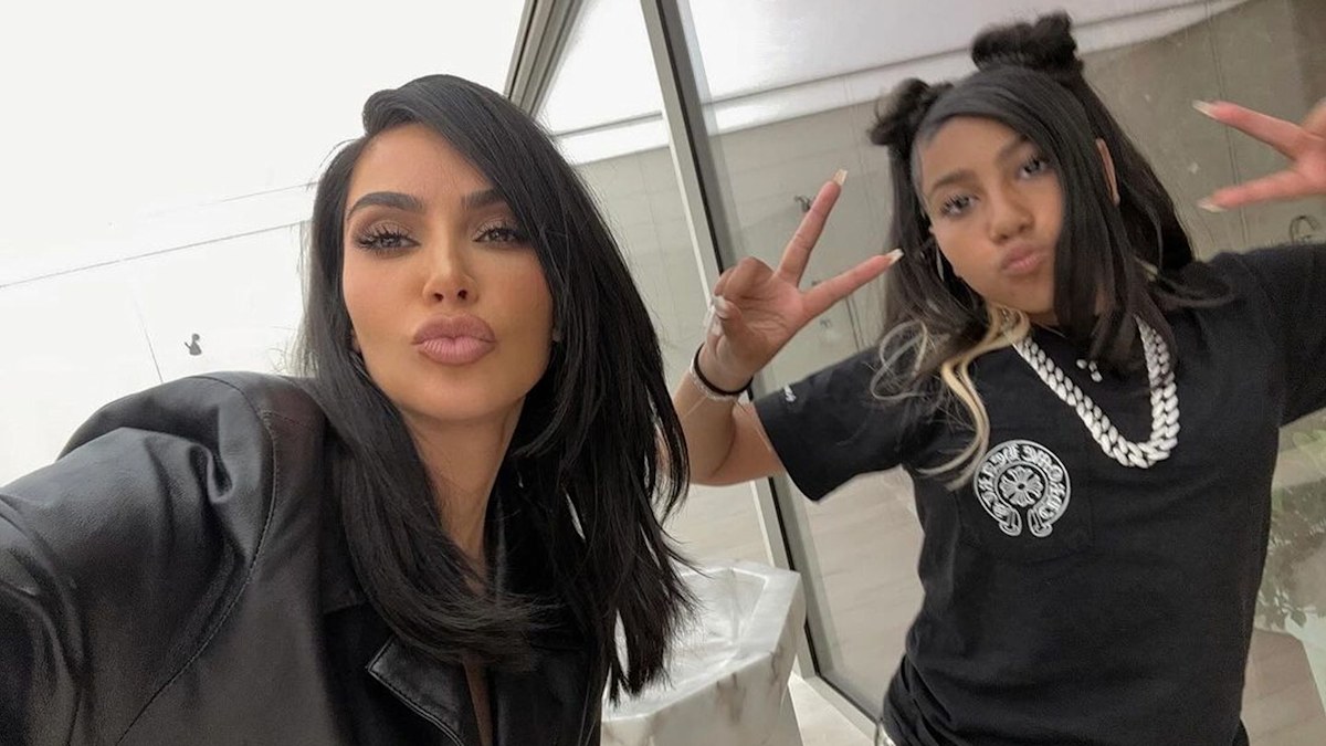 North West is mom Kim Kardashian's mini-me in sweet throwback