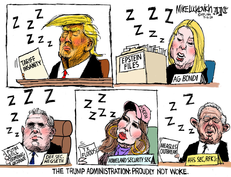 Cartoon: Proudly not woke