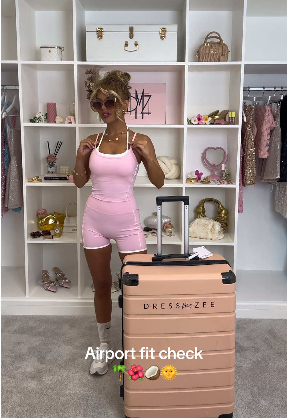 Pink fit. Passport ready. Energy unmatched ✈️ Wearing our ‘All For You’ set 💗 #dressmezee #airportfit #loungewear #coord