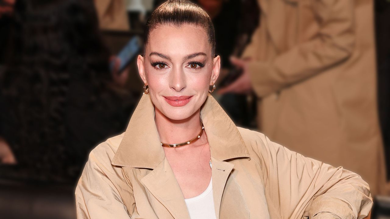 Anne Hathaway went full Olivia Rodrigo in a mullet miniskirt and crop top