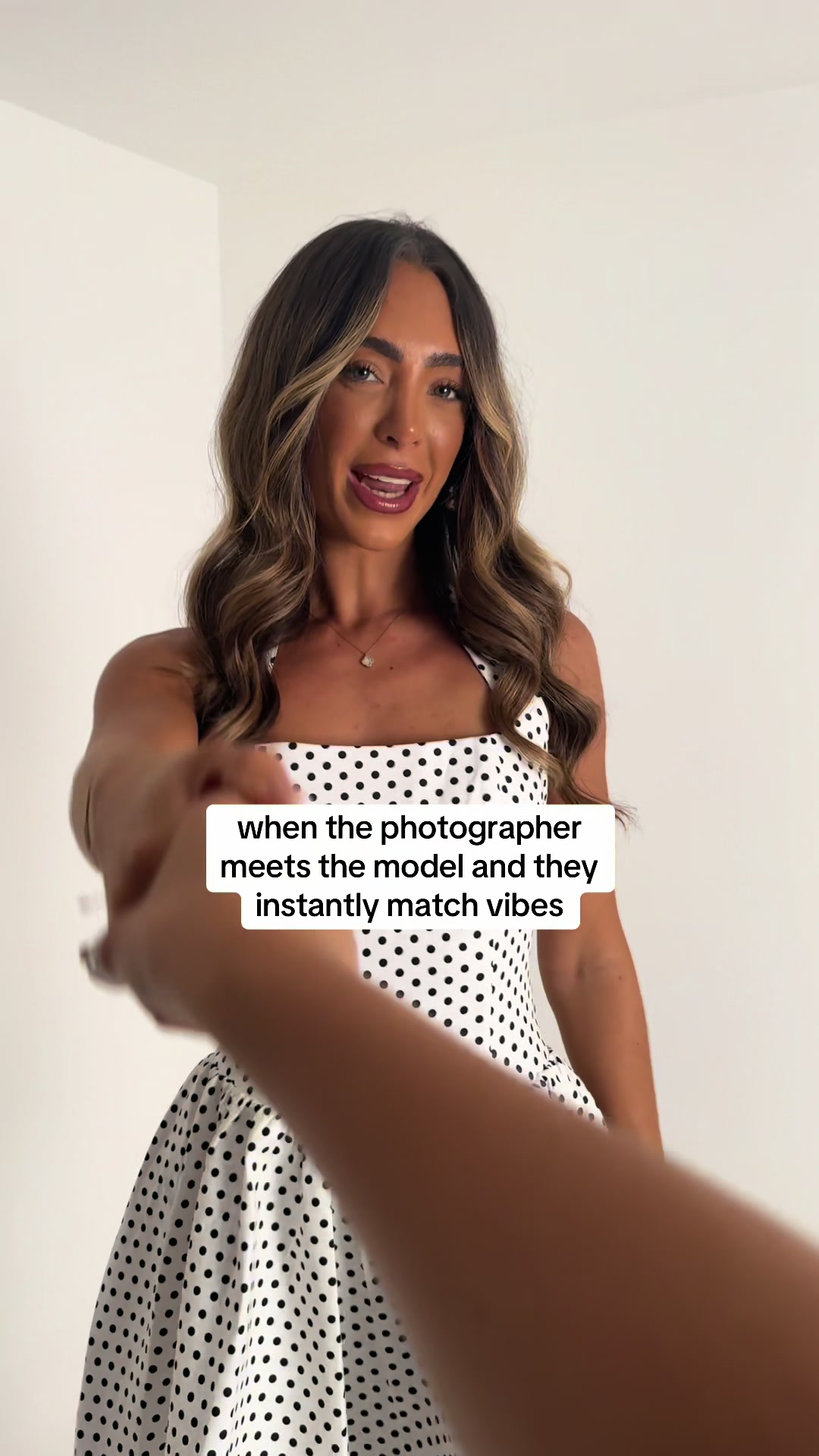 Good vibes only in the studio 📸Our model wearing ‘Lift You Up’ Polka Dot Mini Dress #dressmezee #polkadot #minidress #thisfeelsillegal