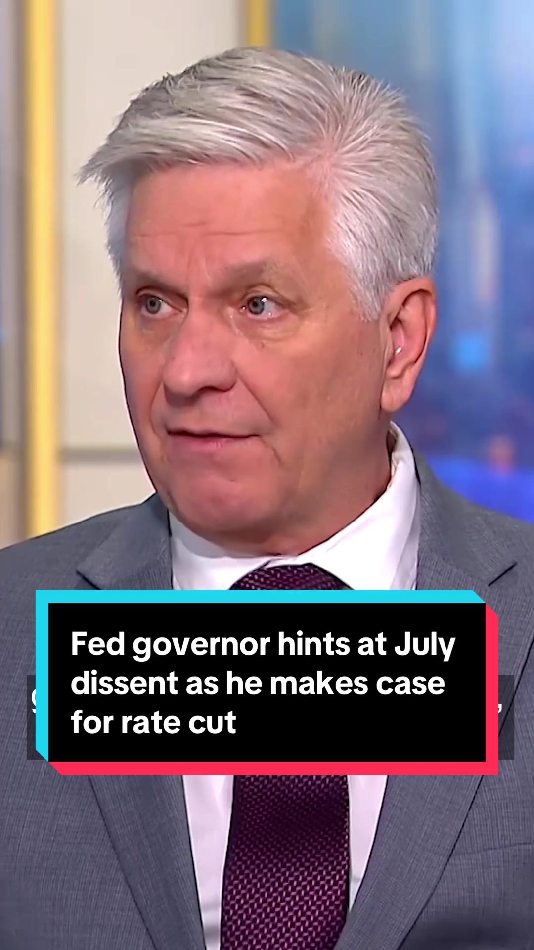#FederalReserve Governor Christopher Waller hinted he would dissent if his colleagues vote to hold #interestrates steady at their July meeting, making his case for a rate cut to support the labor market. #economy #jobs #inflation #US