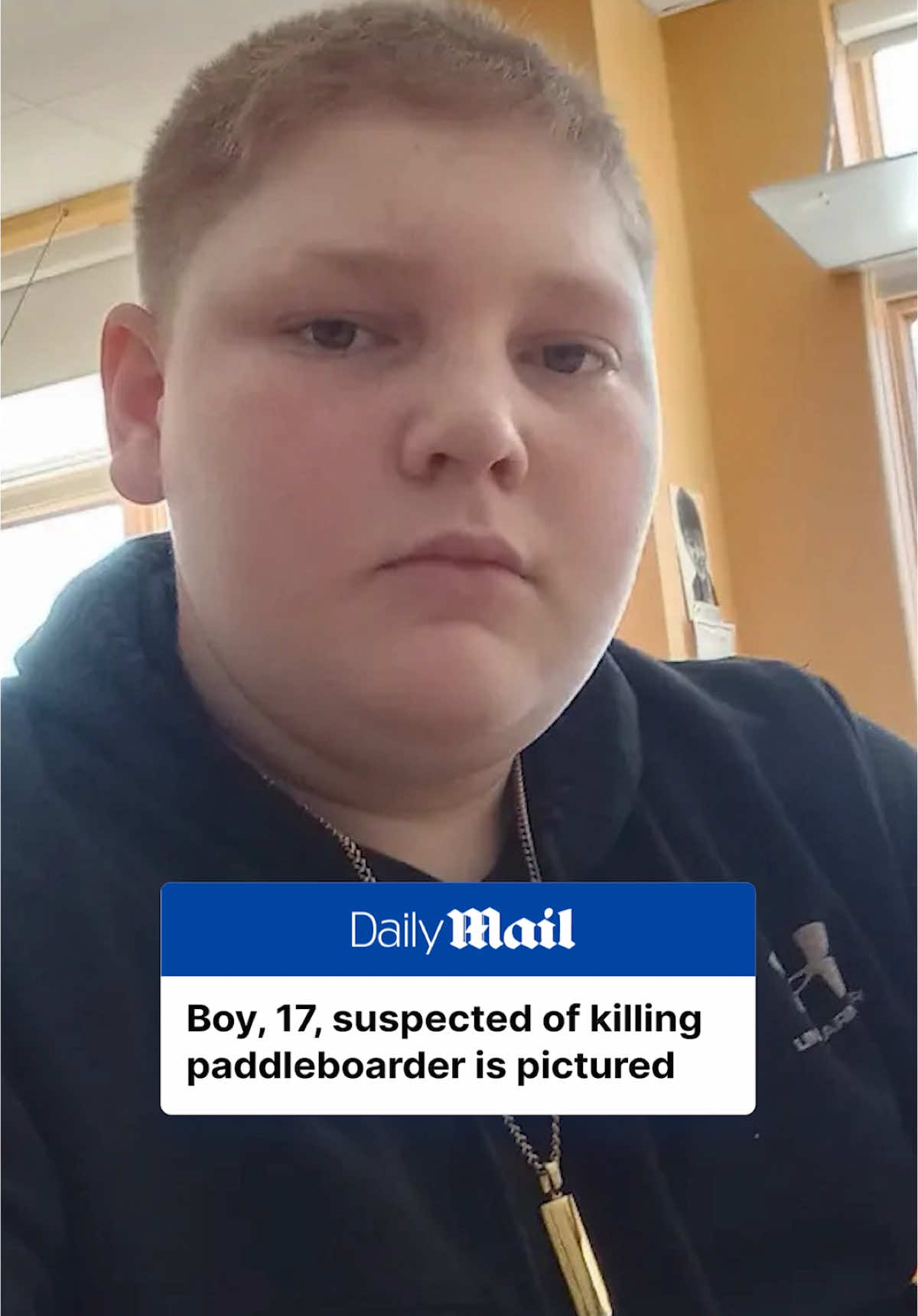 A teenage boy arrested over the death of a paddleboarder in a sleepy Maine town has been pictured for the first time after pleading not guilty to murder. Deven Young, 17, was taken into custody on Wednesday night and later charged with the murder of Sunshine Stewart, 48, who was beaten and strangled to death in Union, Maine, on July 3, hours after setting off alone to paddleboard on Crawford Pond. Tap the link for the full story on DailyMail.com. Link in bio. #news #paddleboarding #maine #crime #truecrime