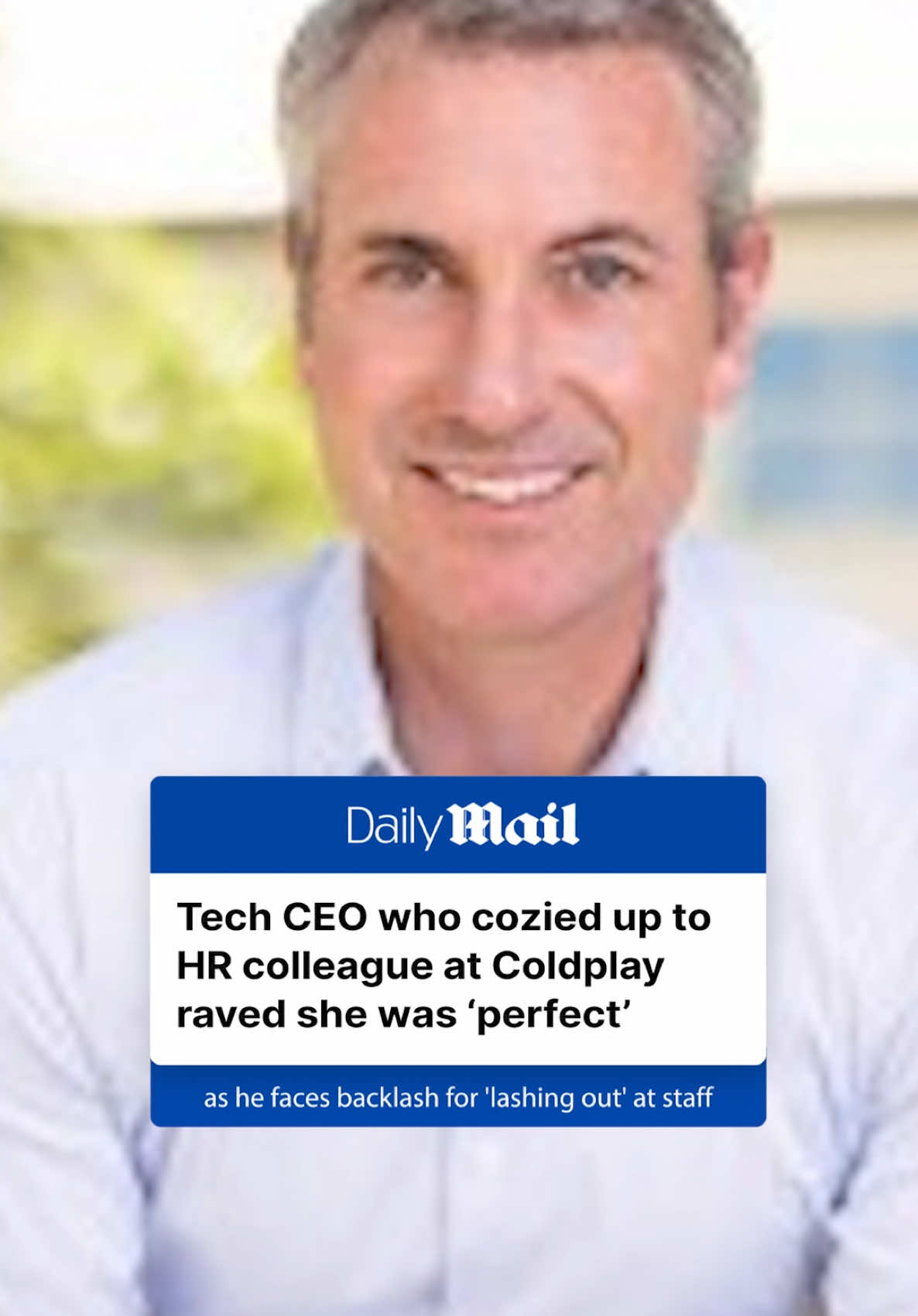 The billion-dollar tech firm CEO seen cozying up to a colleague at a Coldplay concert had gushed about the 'perfect' new hire in a press release - before kiss cam footage of them went viral. As public records suggest that both are married - but living at different addresses to each of their spouses registered abodes. Read the full press release at DailyMail.com. #news #coldplay #boston #ceo