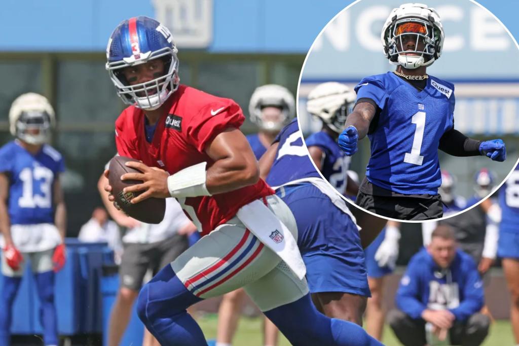 Russell Wilson-Malik Nabers connection already on display at Giants camp