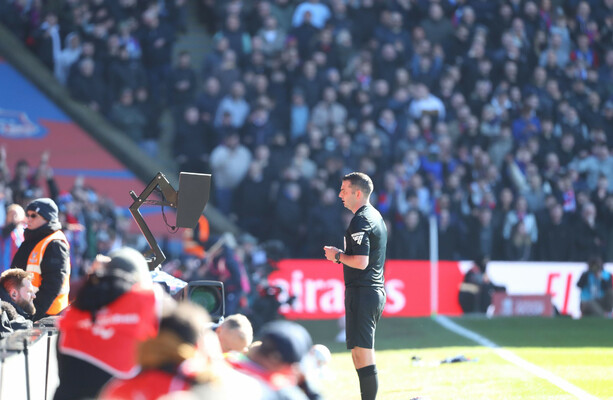 Premier League referees to announce pitchside monitor review calls next season