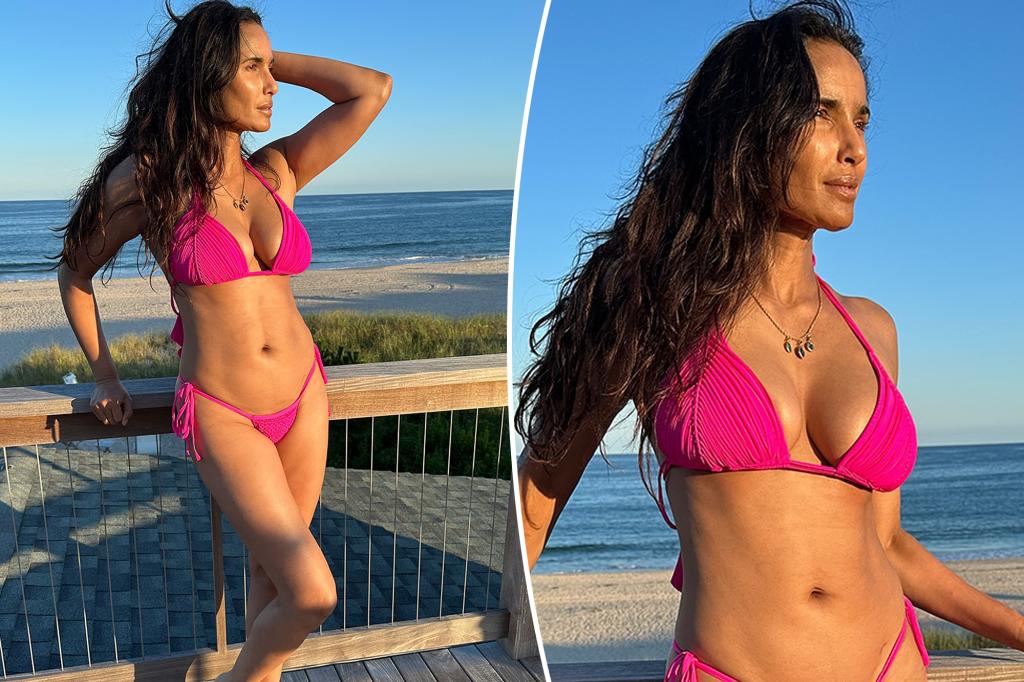 Padma Lakshmi, 54, poses in hot pink string bikini after bigger...