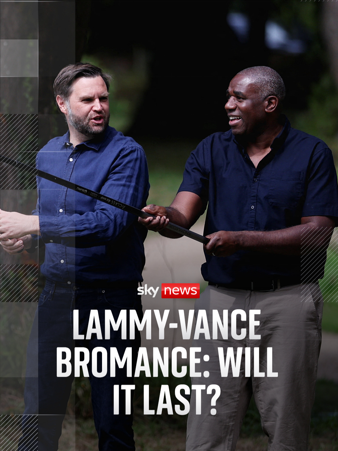 Can #JDVance and #DavidLammy's bromance withstand #politics? Sitting next to his best #British buddy David Lammy at Chevening House, Vance said the one strain on their 'special relationship' was that his kids beat the Foreign Secretary at #fishing. Sky's Tamara Cohen reports
